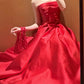 Charmantes Ballkleid aus Satin, A-Linie, trägerlos, plissiert, Galakleid, Abendkleid D5479
