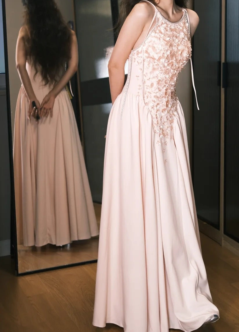 Atemberaubendes Ballkleid A-Linie Spaghettiträger Plissiertes Galakleid Abendkleid D5483