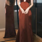 Wunderschönes Ballkleid Weinrot Satin Neckholder Galakleid Abendkleid D5491