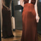 Wunderschönes Ballkleid Weinrot Satin Neckholder Galakleid Abendkleid D5491
