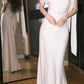 Elegant Prom Dress White One Shoulder Gala Dress Evening Dress   D5495