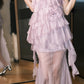 Stunning Prom Dress Purple Halter Ruffle Gala Dress Evening Dress   D5498