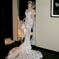 Elegant Glittering Beaded Sequined Applique Sweetheart Design Mermaid Wedding Dress Prom Dress Evening Dress D1718
