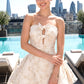 Fashionable Homecoming Dress Strapless Flower Bowknot A-Line Back to School Outfits Party Dress D7858