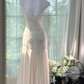 Shiny Light Green Sequined Spaghetti Strap Design Chiffon Prom Dress Evening Dress D1706