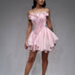 Charming Homecoming Dress Strapless Pleated Back to School Outfits Party Dress  D7391
