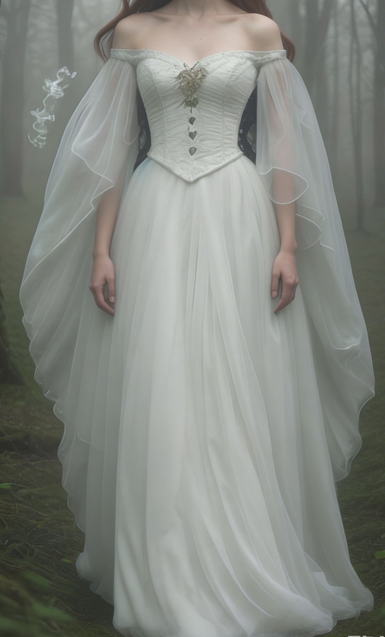 White Off Shoulder A-Line Chiffon Retro Long Prom Dress, D18