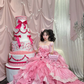 Pink Strapless A-Line Ruffles Layered Quinceanera Dress Lovely Birthday Ball Gown, D837