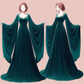 Elegant Burgundy Long Sleeves A-Line Velvet Long Formal Evening Dress, D934