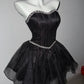 Elegant Homecoming Dress Sweetheart Rinestone Tulle Prom Dress Back to School Outfits Party Dress  D6134