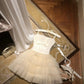 New Homecoming Dress Sweetheart Tulle Bowknot Dress Back to School Outfits Party Dress  D6398