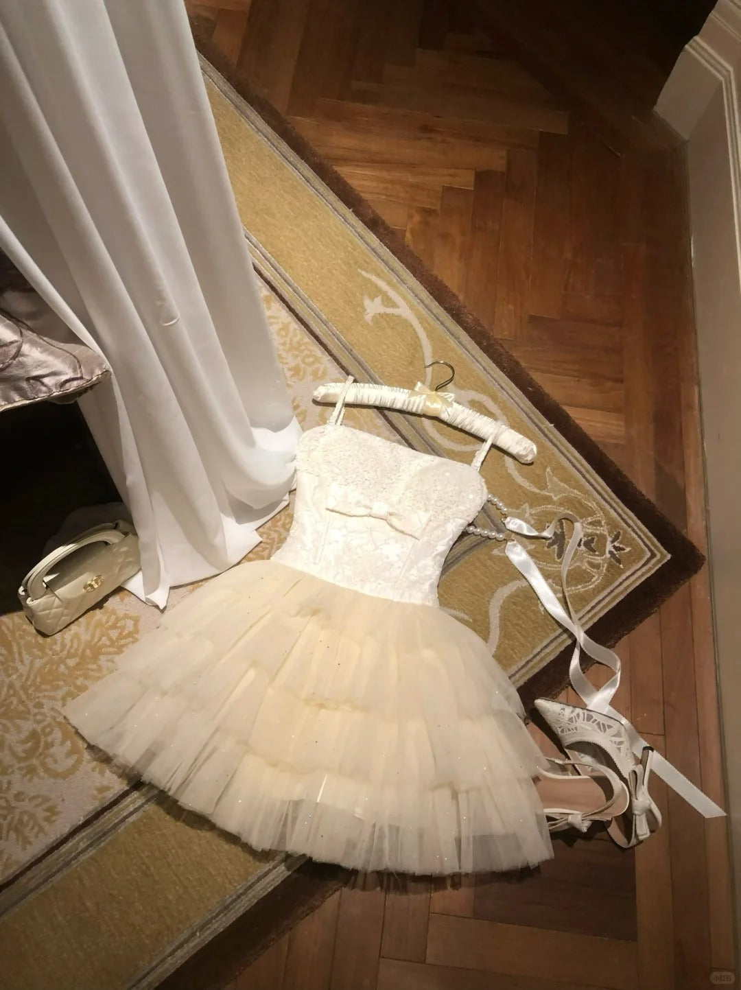 New Homecoming Dress Sweetheart Tulle Bowknot Dress Back to School Outfits Party Dress  D6398