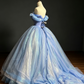 Pretty Prom Dress Off the Shoulder Tulle Butterfly Formal Dresses Evening Dress Gala Gown  D7569