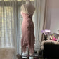 Pretty Homecoming Dress Spaghetti Strap Beading Tulle Dress Back to School Outfits Party Dress  D6428