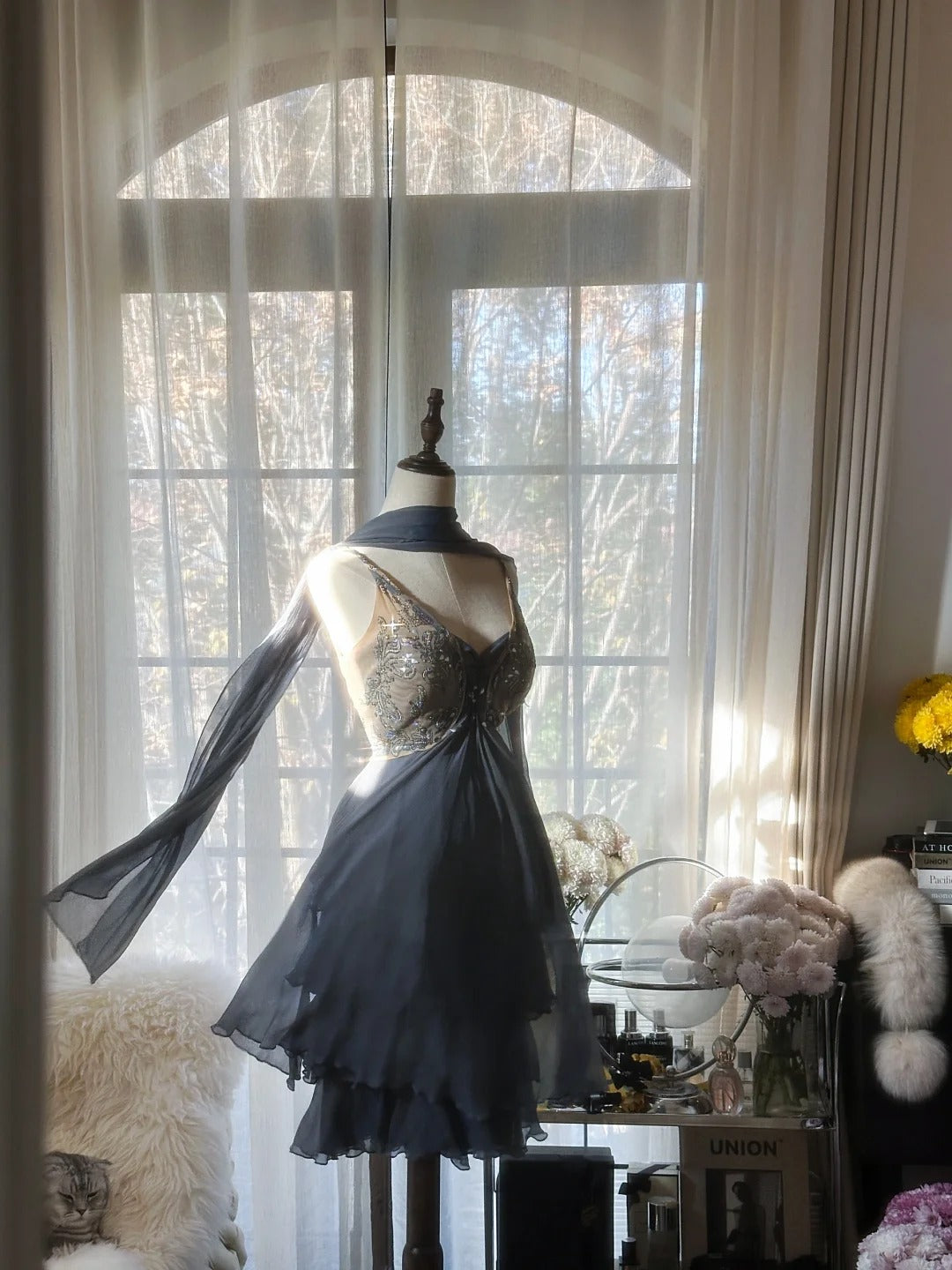 Pretty Homecoming Dress V Neck Tulle Dress Back to School Outfits Party Dress  D6432