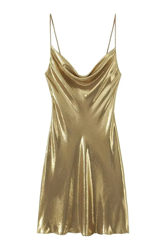 Charming Homecoming Dress Shiny Spaghetti Strap Back to School Outfits Party Dress  D7470