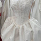Unique Homecoming Dress Strapless Beading Pearl Back to School Outfits Party Dress Wedding Dress D7748