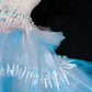 Gorgeous Sparkling Blue Sequin A-Line Elegant Chiffon Evening Dress Prom Dresses Ball Gown D1630