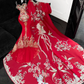 Retro Sparkling Beaded Sequin Mermaid Design Exquisite Embroidery Wedding Outfit Evening Dress Prom Dresses D1640