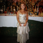 Silver Spaghetti Straps A-Line Tiered Long Formal Party Dress MD7473