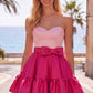 Unique Homecoming Dress Sweetheart Bowknot Back to School Outfits Party Dress D7811