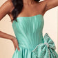 Unique Homecoming Dress Strapless Pearl Bowknot Back to School Outfits Party Dress  D7742
