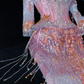 Fashion Sparkling Beaded Sequin Mermaid Elegant Chiffon Evening Dress Prom Dresses D1632