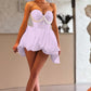 Fashionable Homecoming Dress Sweetheart Pearl Back to School Outfits Party Dress D7844
