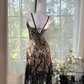 Elegant V-neck Applique Beaded Sequin Romantic Chiffon Evening Dress Prom Dresses D1608