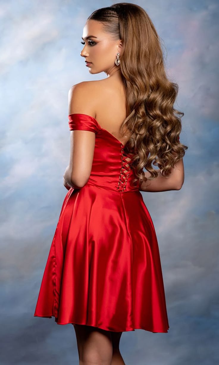 Fashionable Homecoming Dress Off the Shoulder Pleated A-Line Back to School Outfits Party Dress D7863