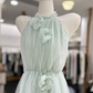 Beauty Homecoming Dress Halter Flower Back to School Outfits Party Dress  D6579