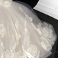 Elegant Ivory 3D Flowers Design A-Line Tulle Wedding Dress Prom Dress Evening Dress Ball Gown D1686