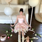Cute Pink Sweetheart Princess Style Tiered A-Line Design Spaghetti Strap Short 18th Birthday Party Dress Homecoming Dress D1722