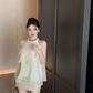 Simple Fashion Beige Beading Design A-line Party Dress Homecoming Dress, D1397
