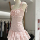 Sweet Homecoming Dress Spaghetti Strap Back to School Outfits Party Dress  D6580