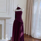 Elegant Prom Dress Green A Line Spaghetti Straps Pleated Birthday Party Outfits     D3271