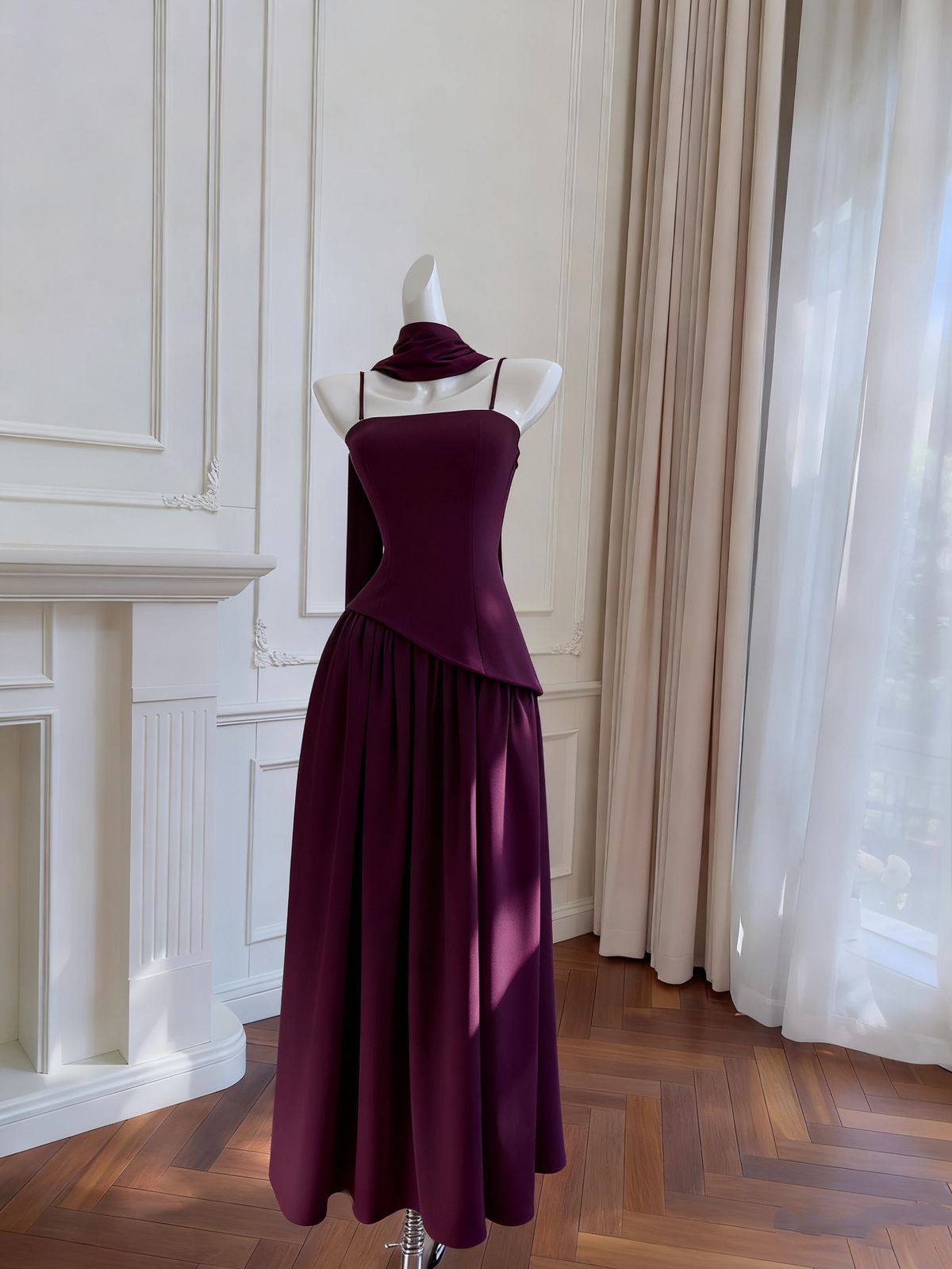 Elegant Prom Dress Green A Line Spaghetti Straps Pleated Birthday Party Outfits     D3271