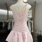 Sweet Homecoming Dress Spaghetti Strap Back to School Outfits Party Dress  D6580