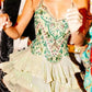 Beautiful Homecoming Dress V Neck Rinestone Applique Cascade Back to School Outfits Party Dress D7134