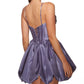 Unique Homecoming Dress Spaghetti Strap Pleated Back to School Outfits Party Dress D7809