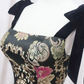 Vintage Floral Applique Spaghetti Strap Design A-line Satin Party Dress Homecoming Dress D1557