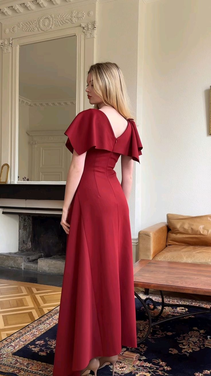 Wine Red Sleeveless A-Line Long Formal Evening Party Dress MD7555