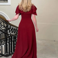 Wine Red Sleeveless A-Line Long Formal Evening Party Dress MD7555