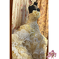 Ivory Strapless A-Line Appliques Ruffles Birthday Ball Gowns Formal Evening Gowns, D1119