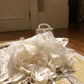 Elegant Homecoming Dress Spaghetti Strap Lace Pearl Bowknot Dress Back to School Outfits Party Dress  D6397