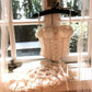 Elegant Homecoming Dress Spaghetti Strap Lace Cascade Dress Back to School Outfits Party Dress  D6401