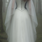 White Off Shoulder A-Line Chiffon Retro Long Prom Dress, D18