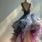 2026 A Line Homecoming Dress Ombre Strapless Short Back to School Prom Dress Birthday Outfits  D4780