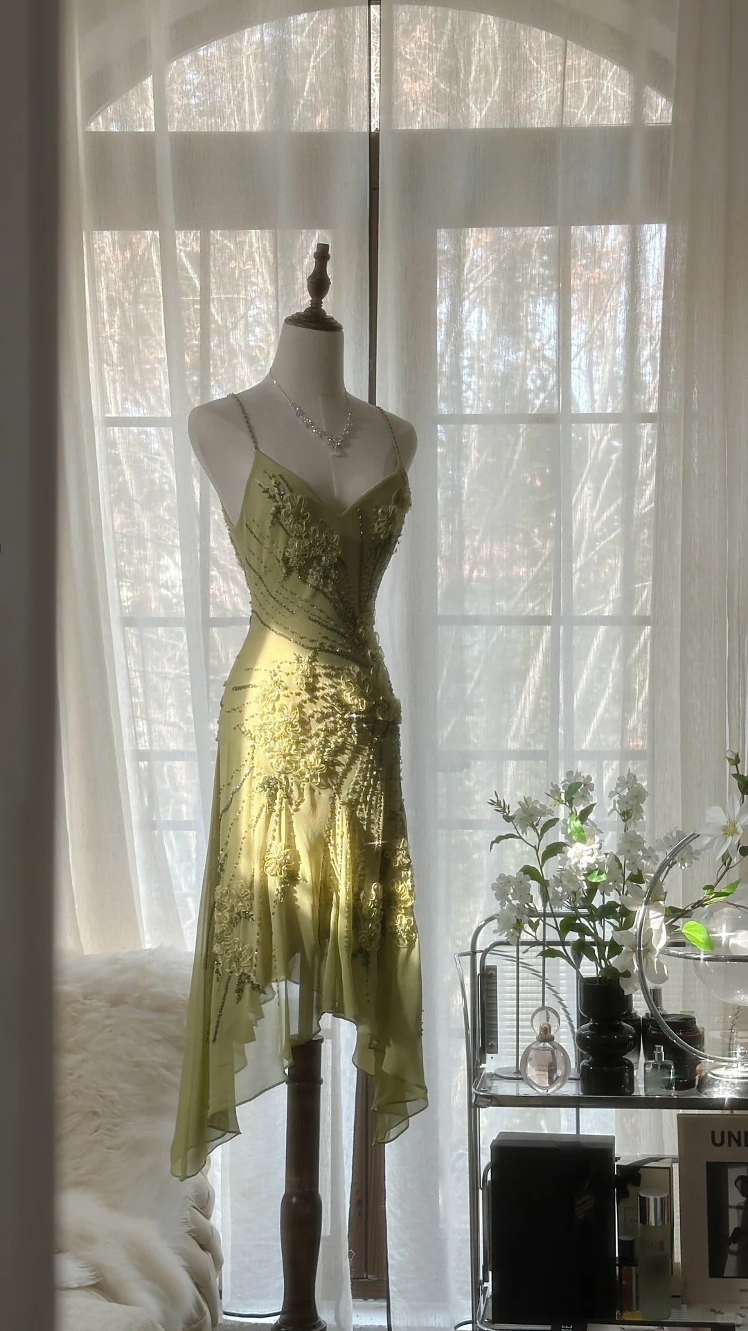 Pretty Homecoming Dress V Neck Beaded Backless Dress Back to School Outfits Party Dress  D6426