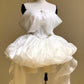 Unique Homecoming Dress Off theShoulder Organza Rinestone Hi-Lo Back to School Outfits Party Dress Wedding Dress  D7747